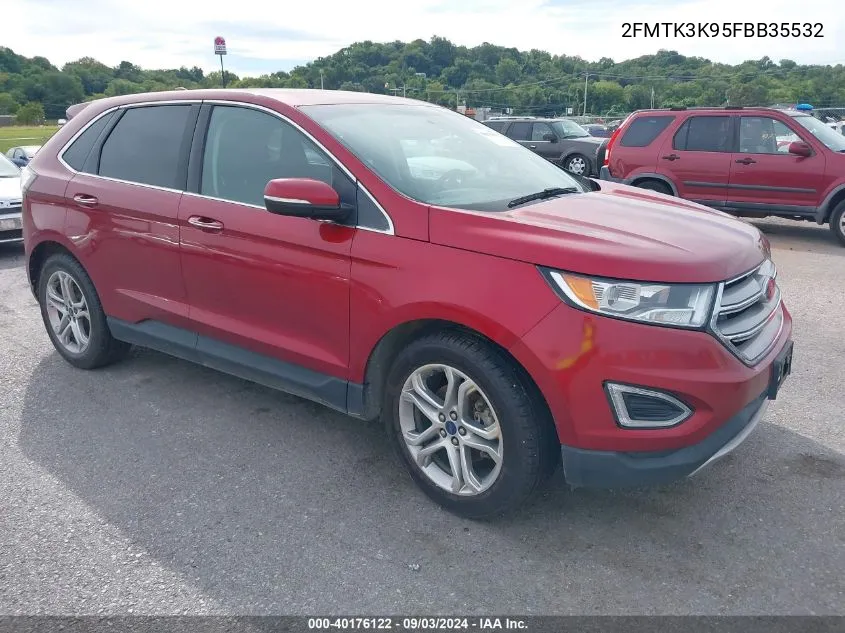 2015 Ford Edge Titanium VIN: 2FMTK3K95FBB35532 Lot: 40176122