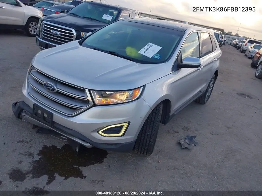 2015 Ford Edge Titanium VIN: 2FMTK3K86FBB12395 Lot: 40189120