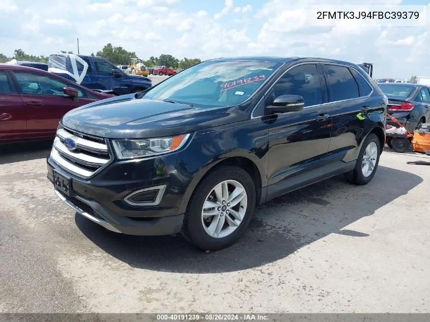 2015 Ford Edge Sel VIN: 2FMTK3J94FBC39379 Lot: 40191239