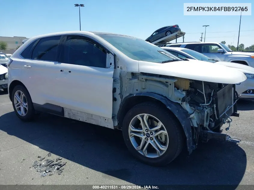 2FMPK3K84FBB92765 2015 Ford Edge Titanium