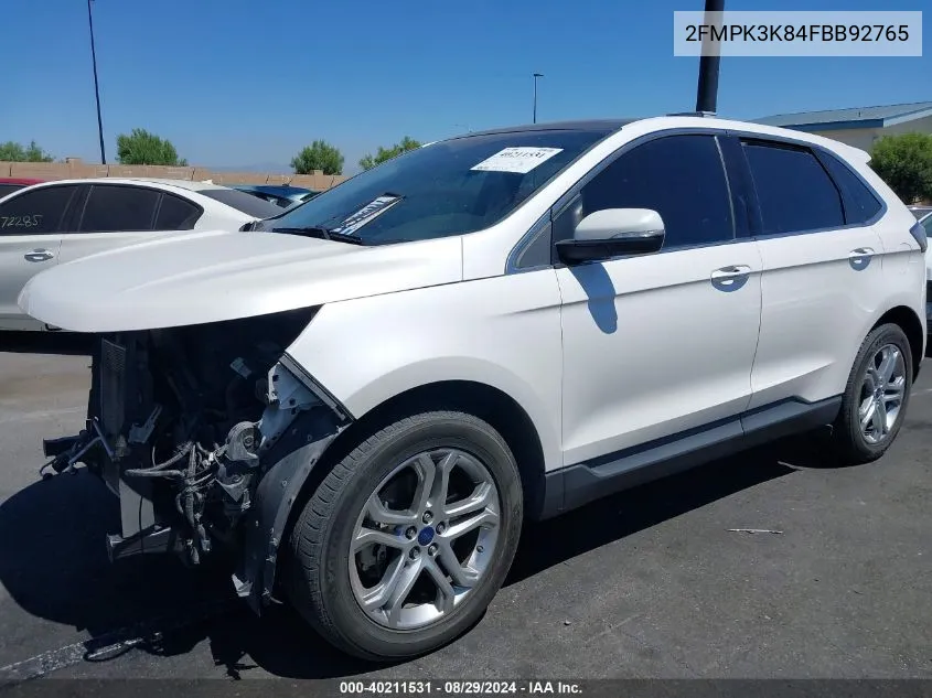 2FMPK3K84FBB92765 2015 Ford Edge Titanium