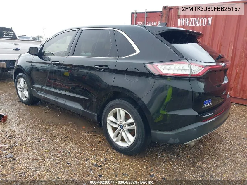 2015 Ford Edge Sel VIN: 2FMTK3J89FBB25157 Lot: 40238877