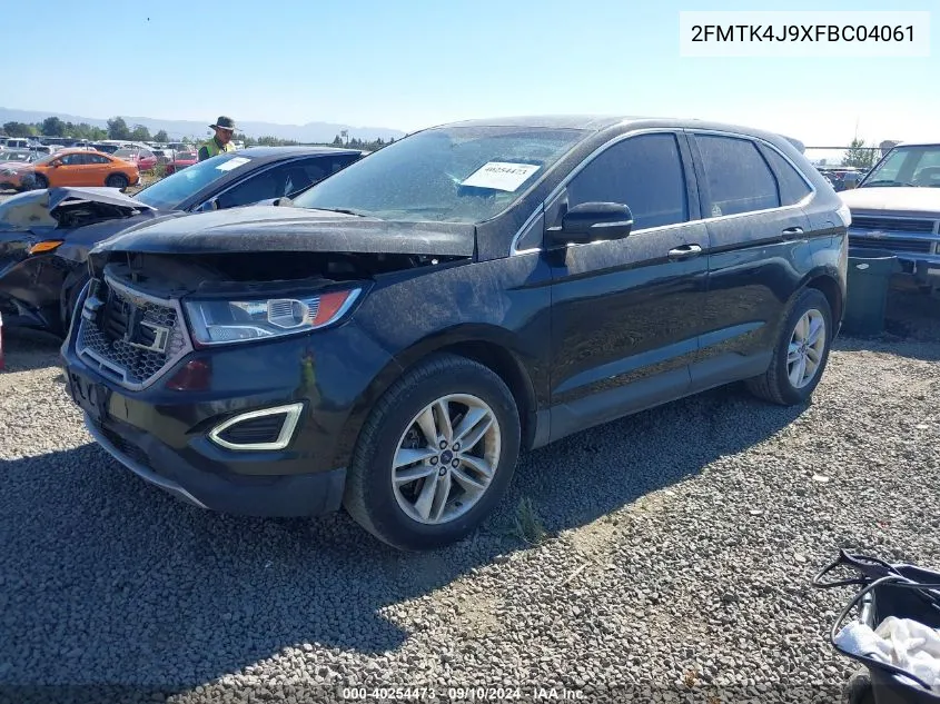 2015 Ford Edge Sel VIN: 2FMTK4J9XFBC04061 Lot: 40254473