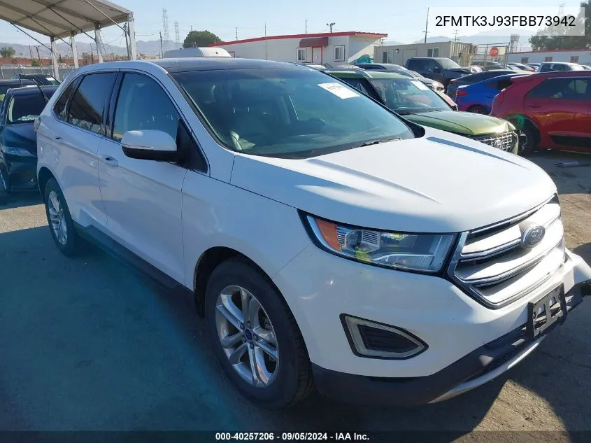 2015 Ford Edge Sel VIN: 2FMTK3J93FBB73942 Lot: 40257206