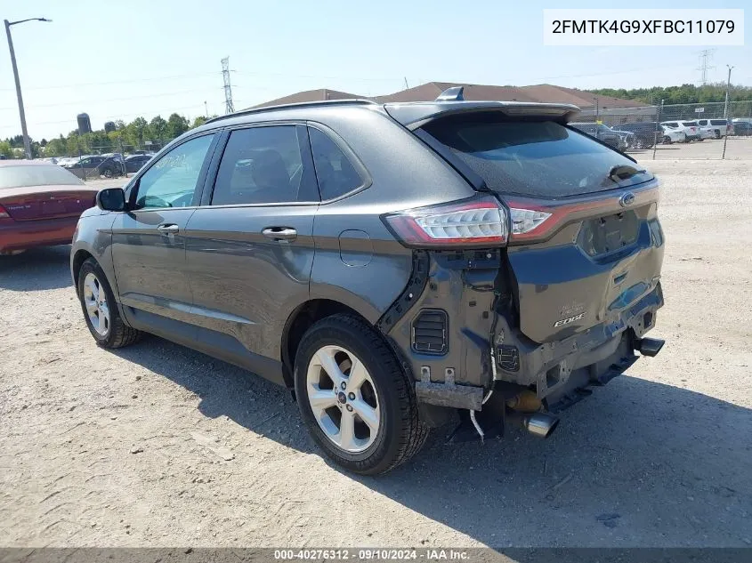 2015 Ford Edge Se VIN: 2FMTK4G9XFBC11079 Lot: 40276312