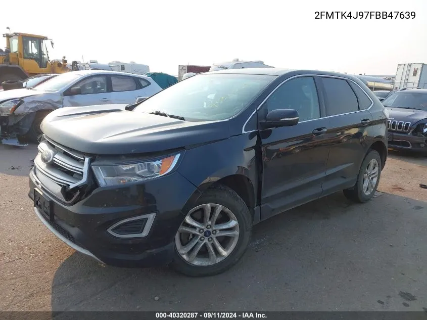 2015 Ford Edge Sel VIN: 2FMTK4J97FBB47639 Lot: 40320287