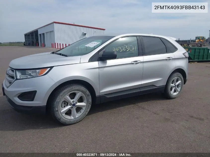 2FMTK4G93FBB43143 2015 Ford Edge Se