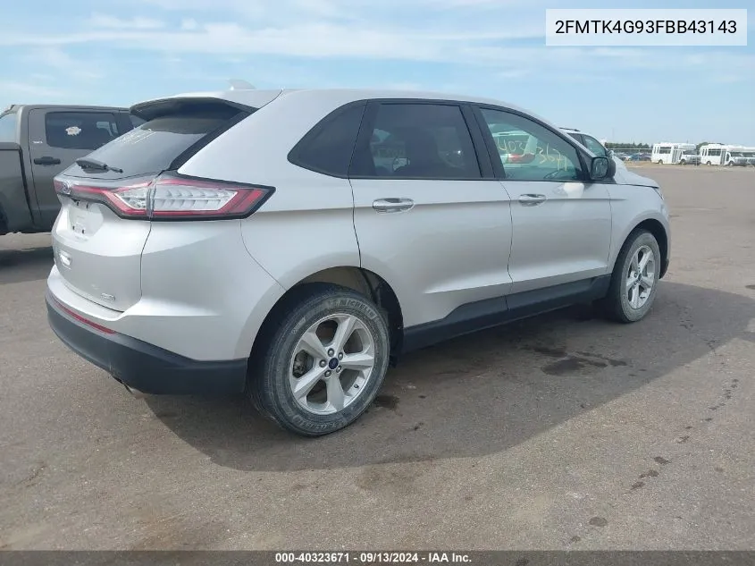 2FMTK4G93FBB43143 2015 Ford Edge Se