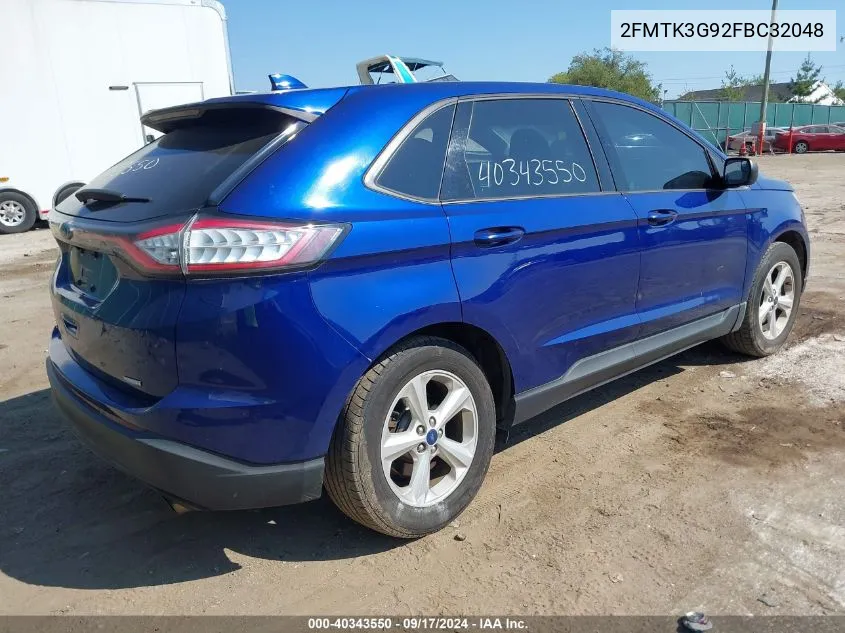 2FMTK3G92FBC32048 2015 Ford Edge Se