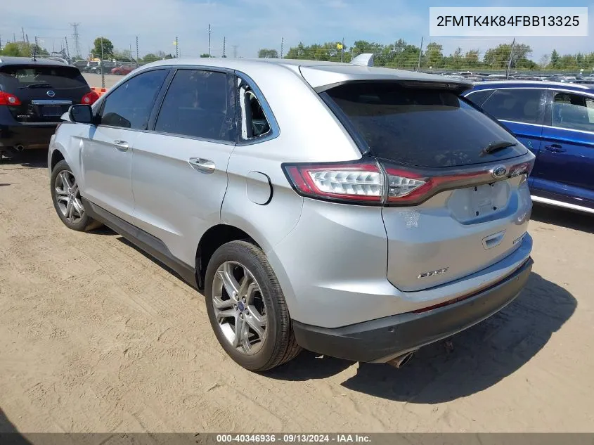 2015 Ford Edge Titanium VIN: 2FMTK4K84FBB13325 Lot: 40346936