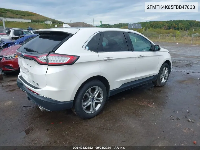 2FMTK4K85FBB47838 2015 Ford Edge Titanium