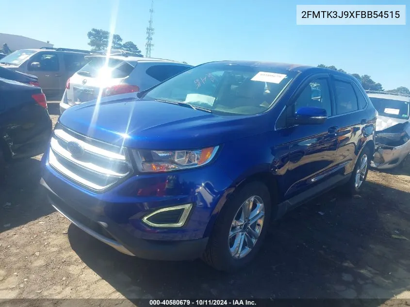 2015 Ford Edge Sel VIN: 2FMTK3J9XFBB54515 Lot: 40580679