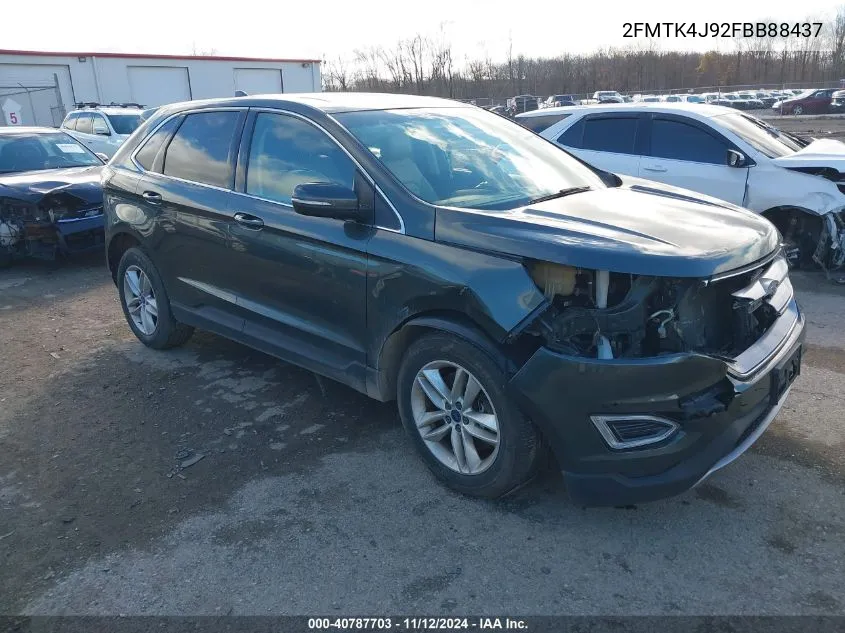 2015 Ford Edge Sel VIN: 2FMTK4J92FBB88437 Lot: 40787703