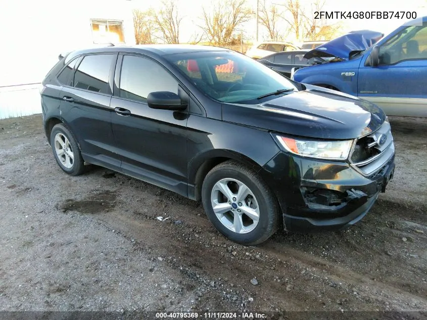 2015 Ford Edge Se VIN: 2FMTK4G80FBB74700 Lot: 40795369