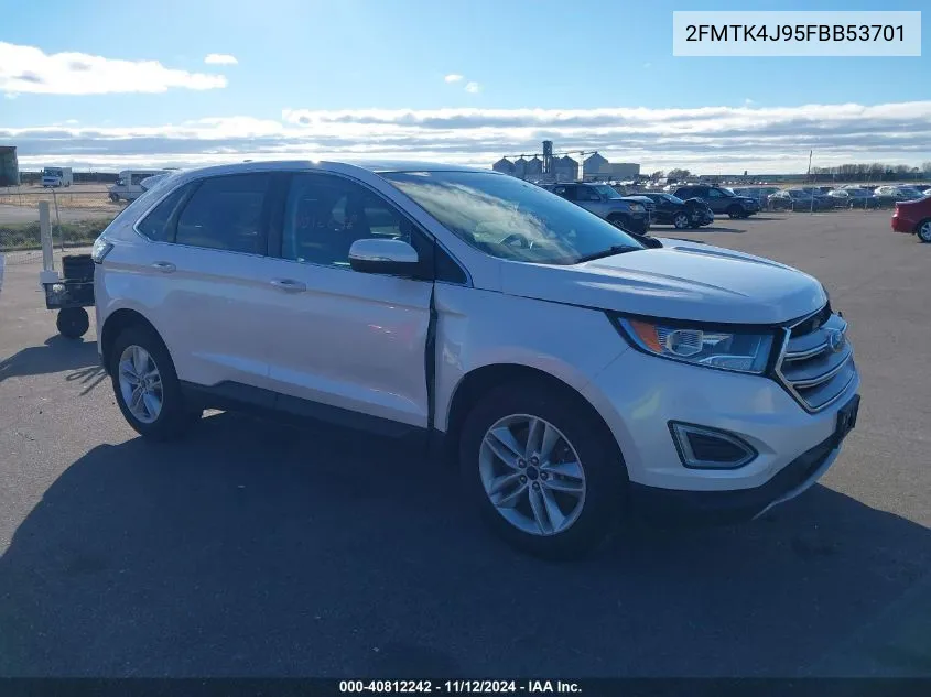 2015 Ford Edge Sel VIN: 2FMTK4J95FBB53701 Lot: 40812242