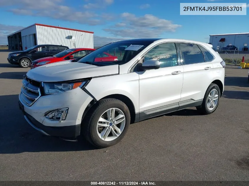 2015 Ford Edge Sel VIN: 2FMTK4J95FBB53701 Lot: 40812242