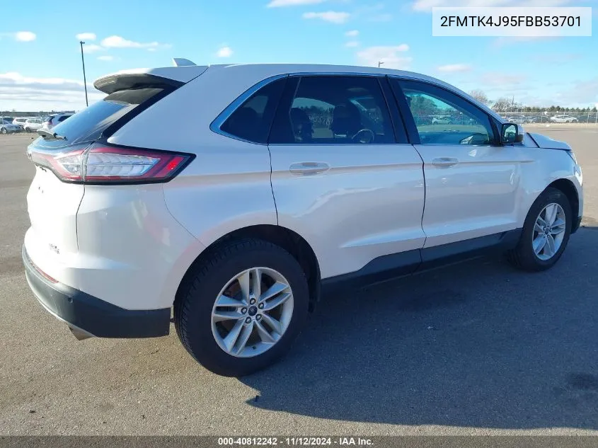 2015 Ford Edge Sel VIN: 2FMTK4J95FBB53701 Lot: 40812242