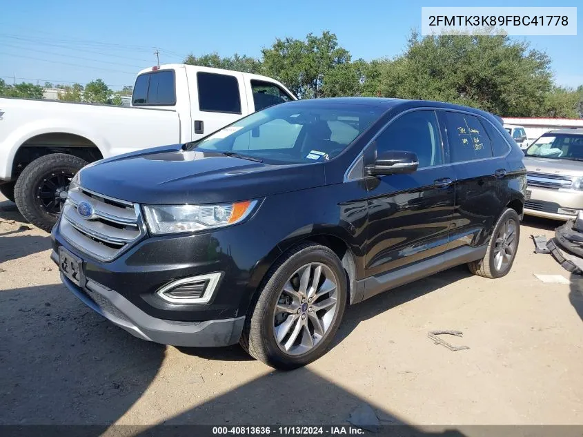 2FMTK3K89FBC41778 2015 Ford Edge Titanium