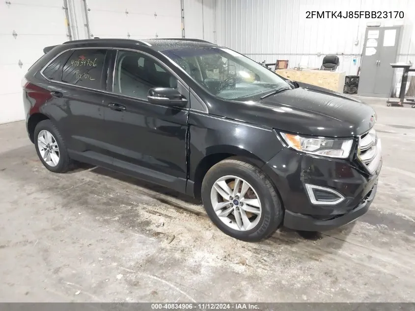 2015 Ford Edge Sel VIN: 2FMTK4J85FBB23170 Lot: 40834906