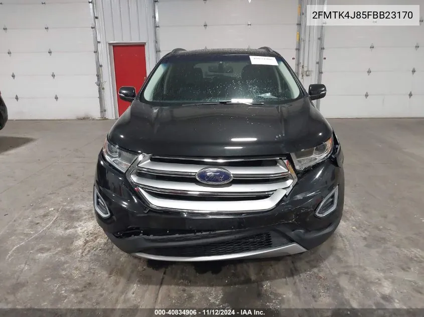 2015 Ford Edge Sel VIN: 2FMTK4J85FBB23170 Lot: 40834906