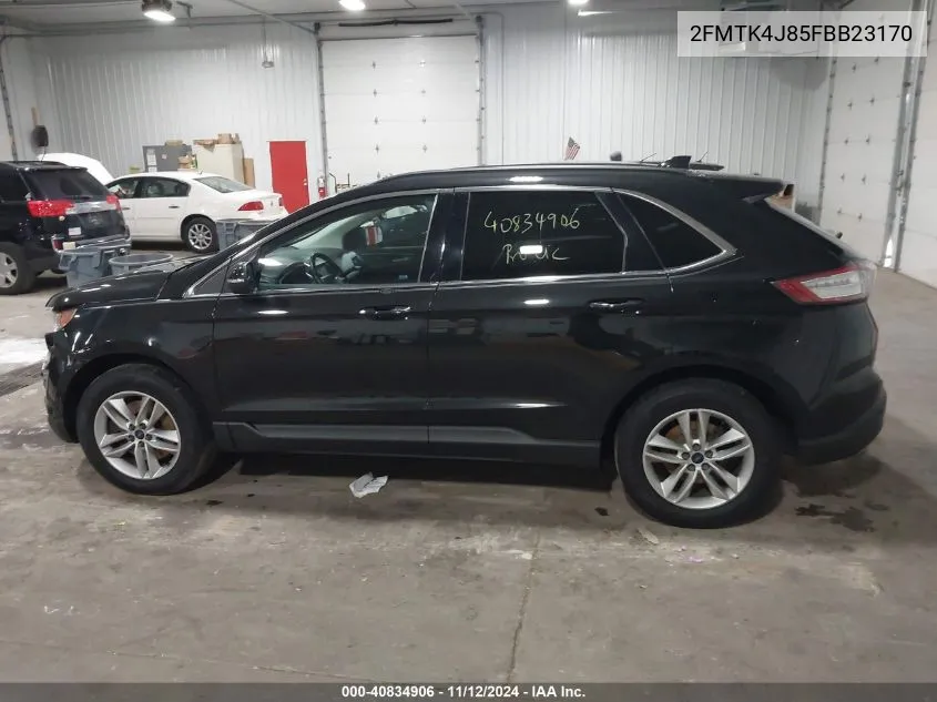 2015 Ford Edge Sel VIN: 2FMTK4J85FBB23170 Lot: 40834906