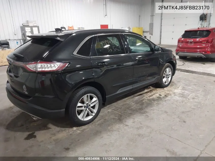 2015 Ford Edge Sel VIN: 2FMTK4J85FBB23170 Lot: 40834906