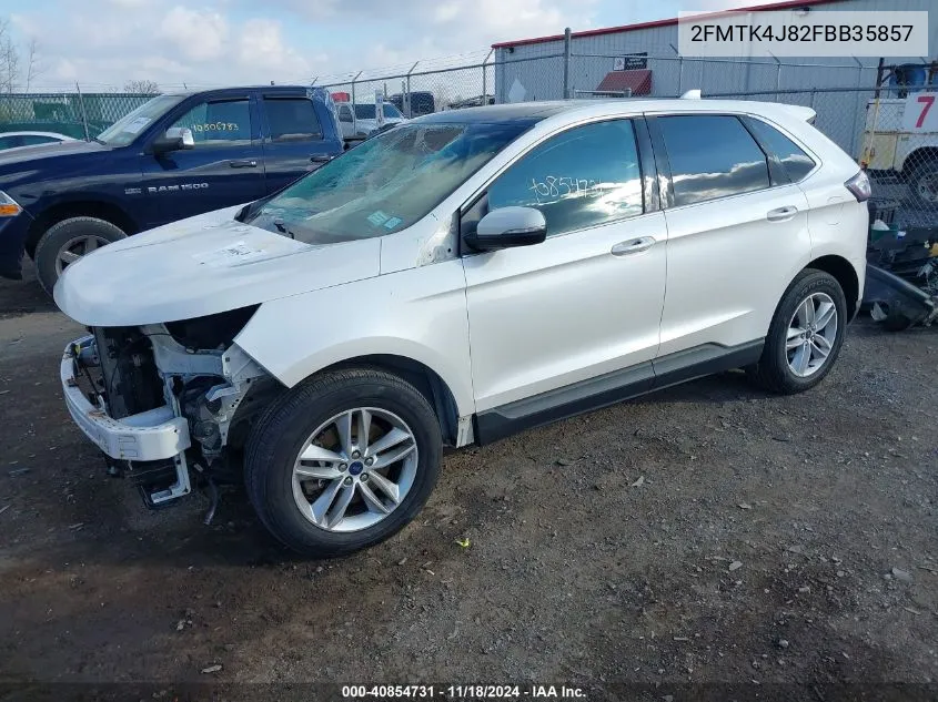 2015 Ford Edge Sel VIN: 2FMTK4J82FBB35857 Lot: 40854731