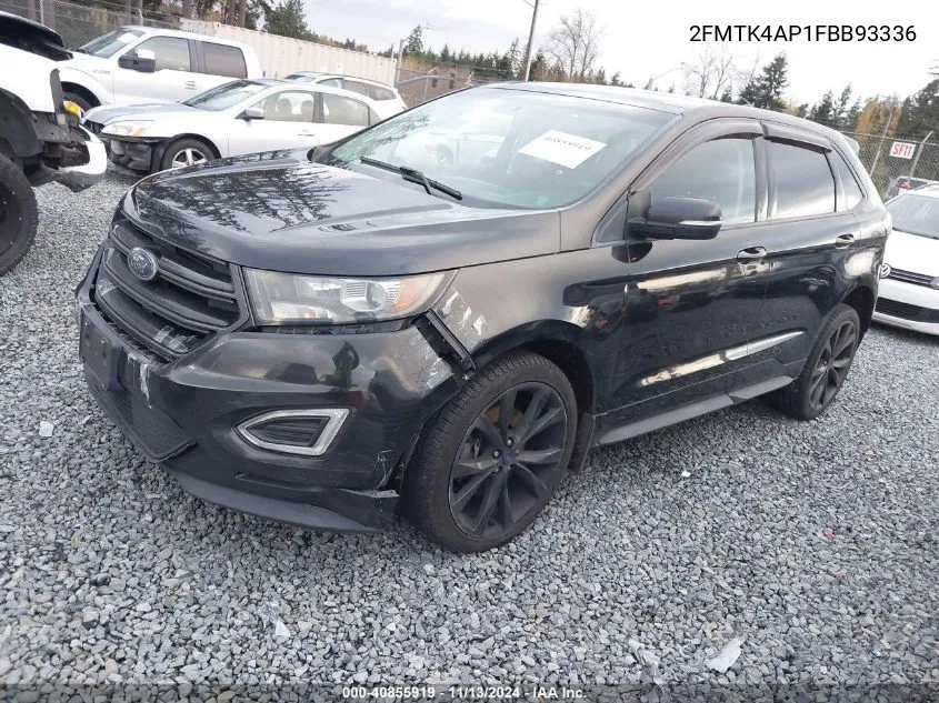 2015 Ford Edge Sport VIN: 2FMTK4AP1FBB93336 Lot: 40855919