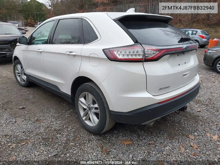 2015 Ford Edge Sel VIN: 2FMTK4J87FBB32940 Lot: 40867573