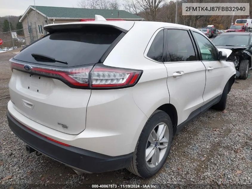 2015 Ford Edge Sel VIN: 2FMTK4J87FBB32940 Lot: 40867573