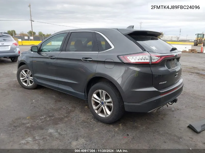 2015 Ford Edge Sel VIN: 2FMTK4J89FBC24096 Lot: 40917304