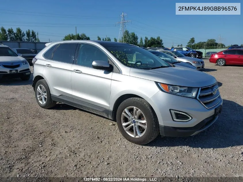 2016 Ford Edge Sel VIN: 2FMPK4J89GBB96576 Lot: 12076492