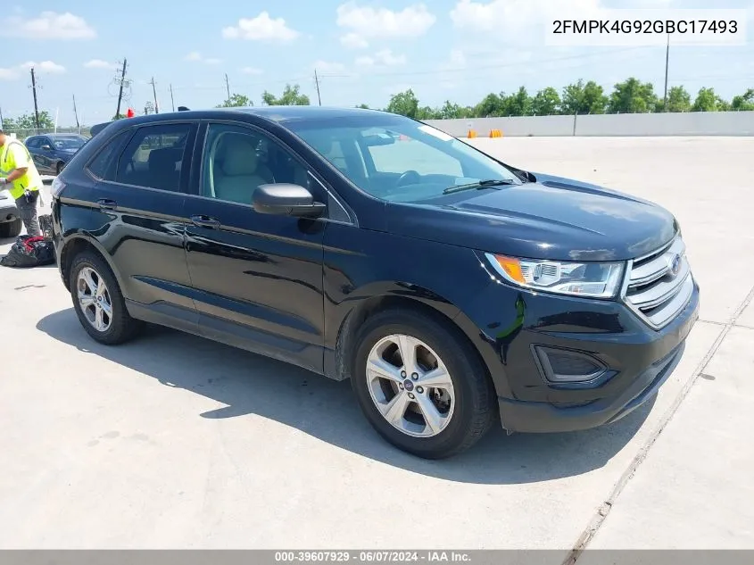 2FMPK4G92GBC17493 2016 Ford Edge Se