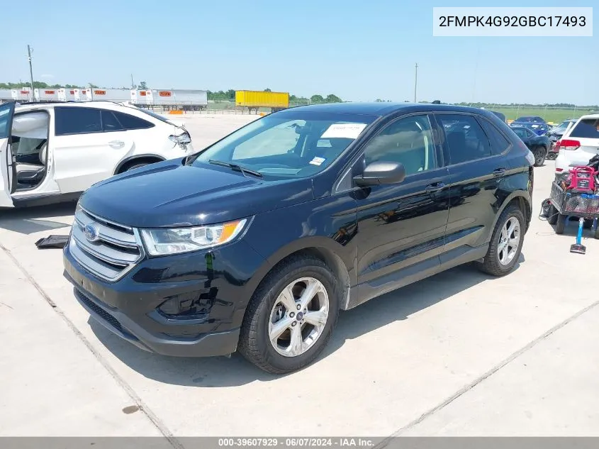 2FMPK4G92GBC17493 2016 Ford Edge Se