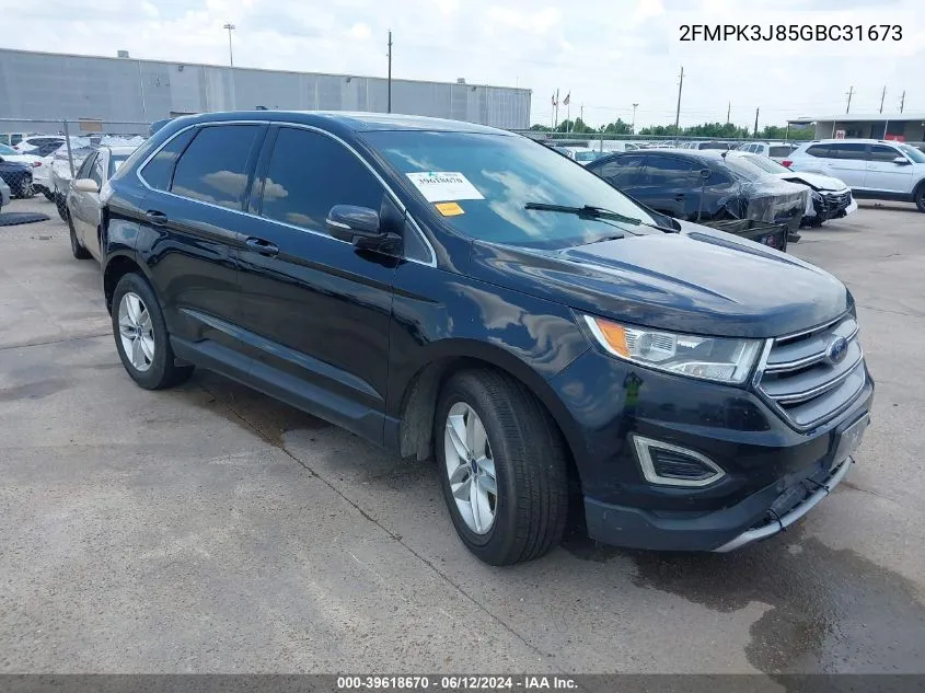 2016 Ford Edge Sel VIN: 2FMPK3J85GBC31673 Lot: 39618670