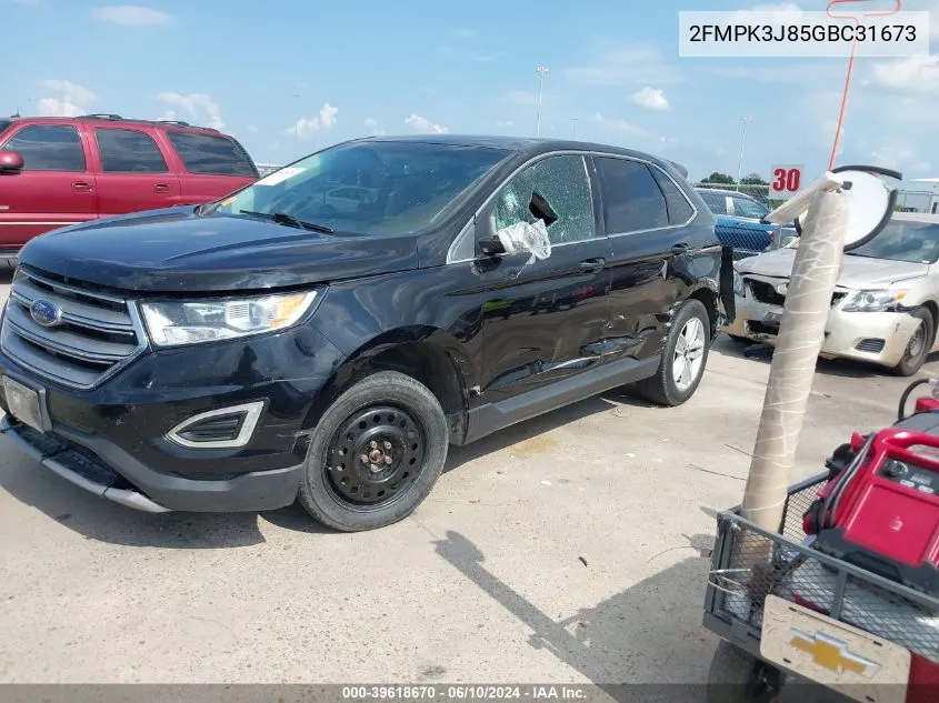 2016 Ford Edge Sel VIN: 2FMPK3J85GBC31673 Lot: 39618670