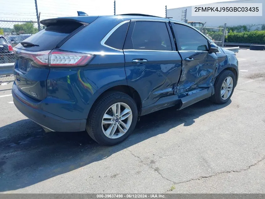 2016 Ford Edge Sel VIN: 2FMPK4J95GBC03435 Lot: 39637498