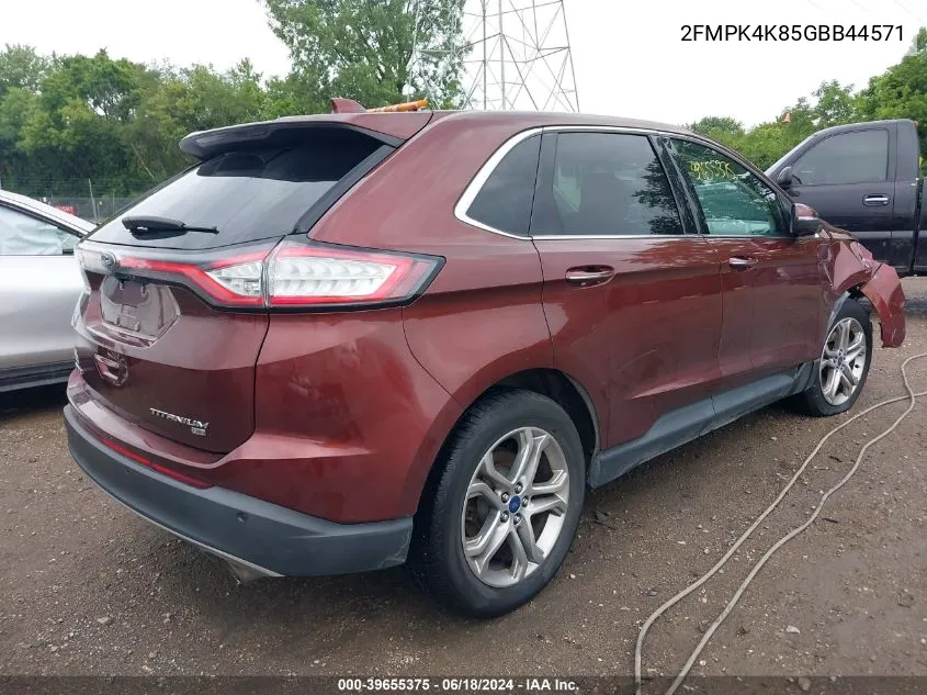 2FMPK4K85GBB44571 2016 Ford Edge Titanium