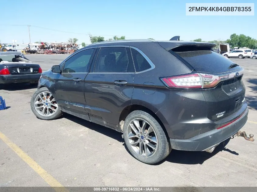 2FMPK4K84GBB78355 2016 Ford Edge Titanium