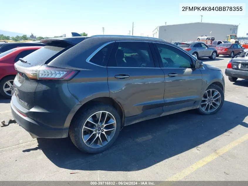 2FMPK4K84GBB78355 2016 Ford Edge Titanium