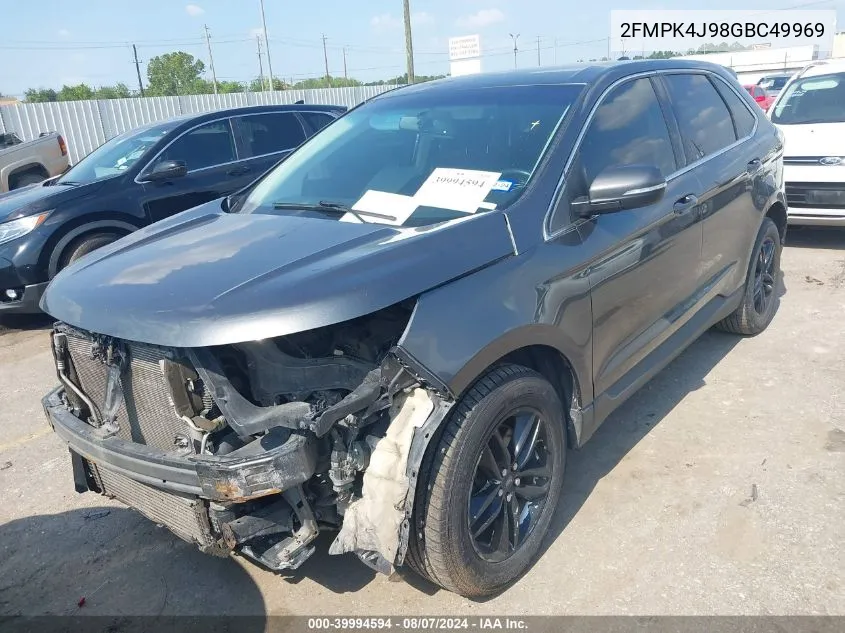 2016 Ford Edge Sel VIN: 2FMPK4J98GBC49969 Lot: 39994594