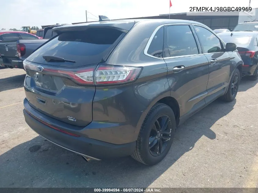 2016 Ford Edge Sel VIN: 2FMPK4J98GBC49969 Lot: 39994594