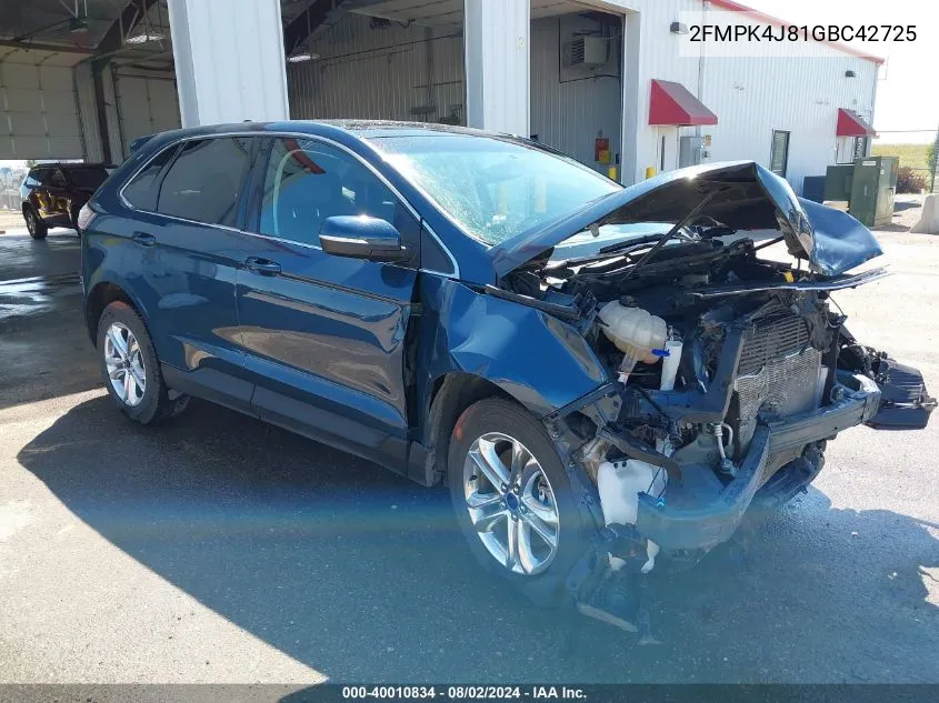 2FMPK4J81GBC42725 2016 Ford Edge Sel