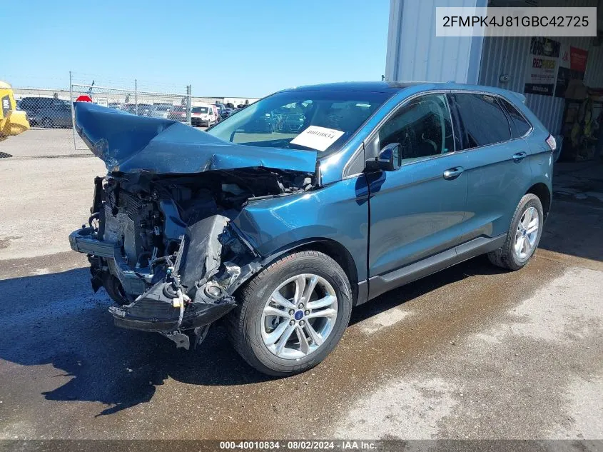 2FMPK4J81GBC42725 2016 Ford Edge Sel