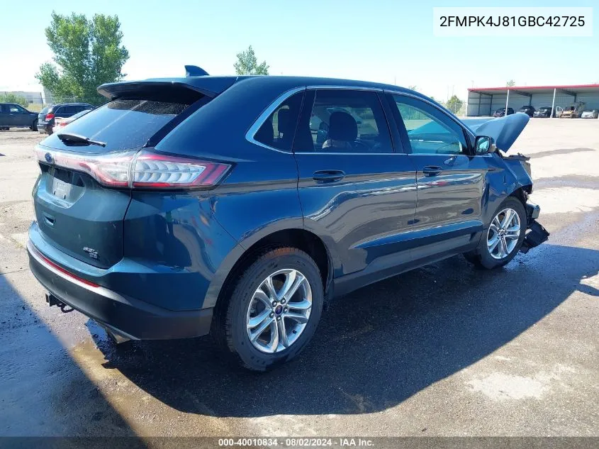 2FMPK4J81GBC42725 2016 Ford Edge Sel