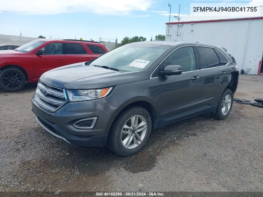 2FMPK4J94GBC41755 2016 Ford Edge Sel