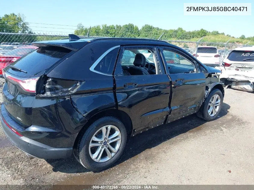 2016 Ford Edge Sel VIN: 2FMPK3J85GBC40471 Lot: 40172265