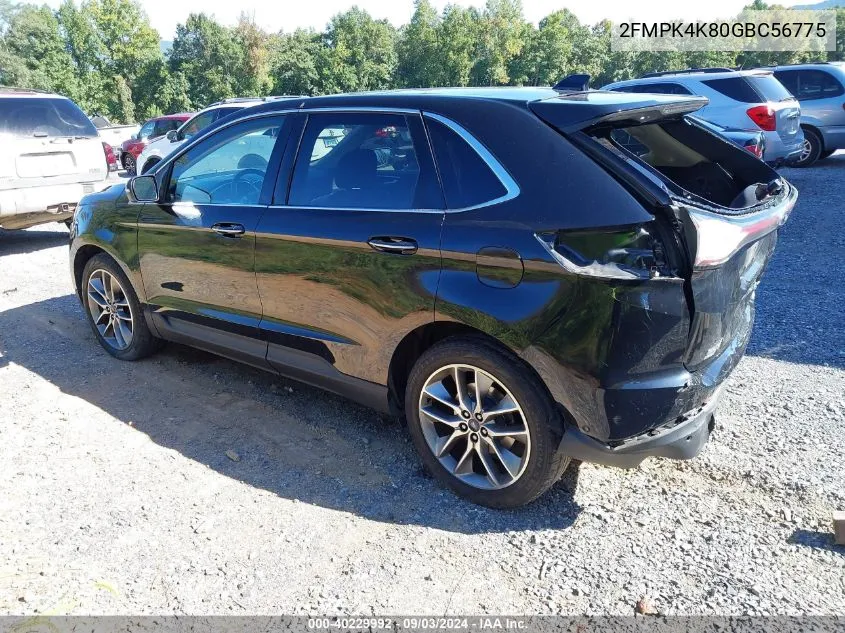 2016 Ford Edge Titanium VIN: 2FMPK4K80GBC56775 Lot: 40229992