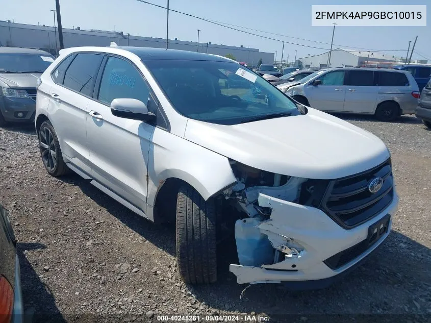 2FMPK4AP9GBC10015 2016 Ford Edge Sport