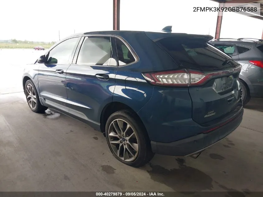 2FMPK3K92GBB76588 2016 Ford Edge Titanium